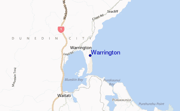 locatiekaart van Warrington