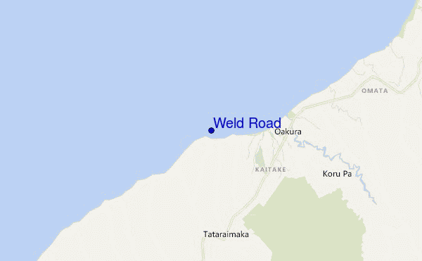 locatiekaart van Weld Road