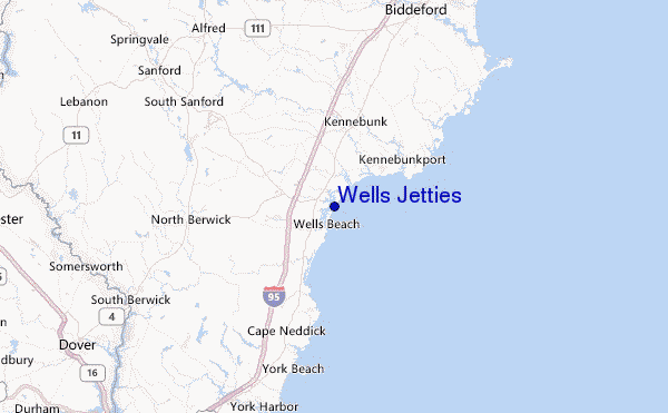 Wells Jetties Location Map