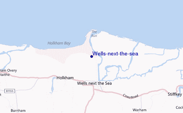 locatiekaart van Wells-next-the-sea