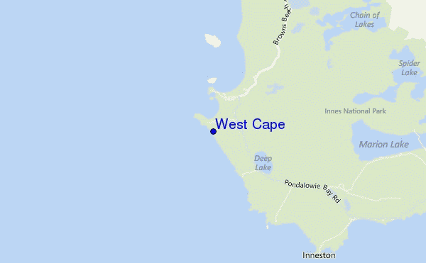 locatiekaart van West Cape