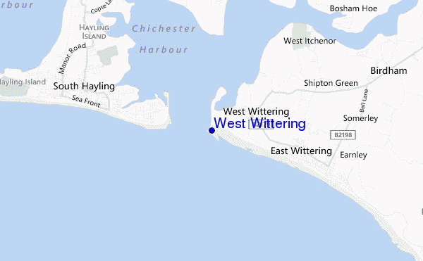 locatiekaart van West Wittering