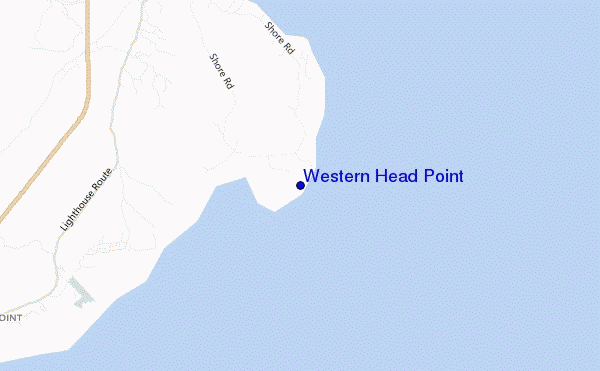 locatiekaart van Western Head Point