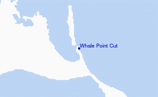 locatiekaart van Whale Point Cut