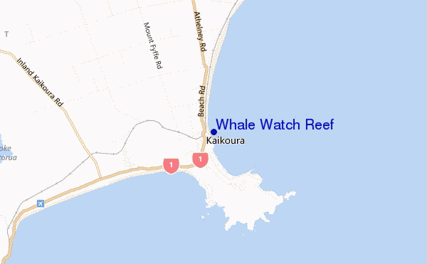 locatiekaart van Whale Watch Reef