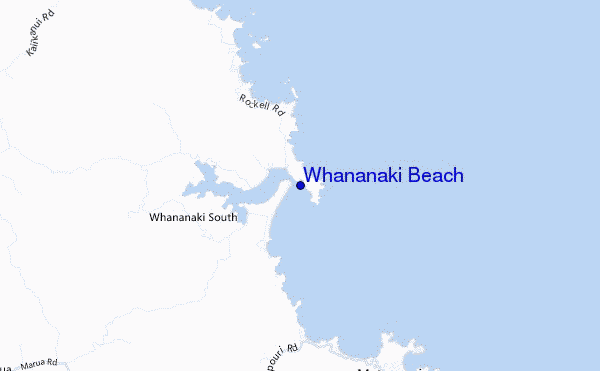 locatiekaart van Whananaki Beach