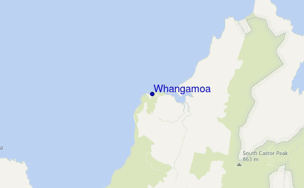 locatiekaart van Whangamoa
