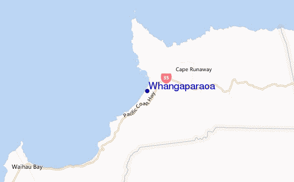 locatiekaart van Whangaparaoa