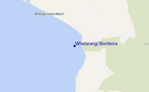 locatiekaart van Whatarangi Bombora