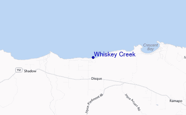 locatiekaart van Whiskey Creek
