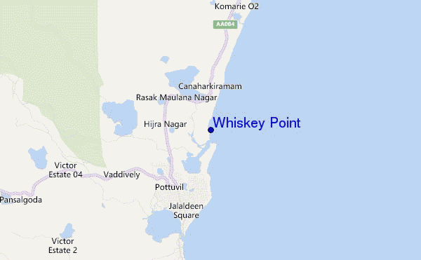 locatiekaart van Whiskey Point
