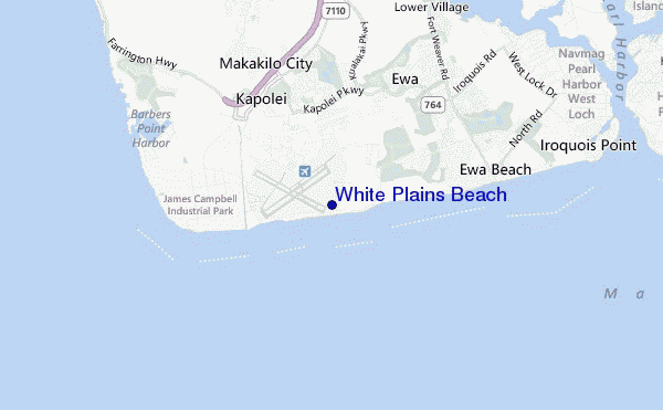 locatiekaart van White Plains Beach