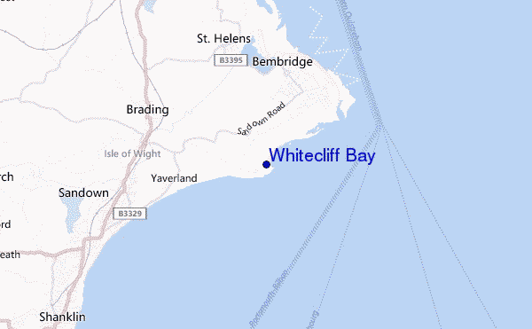 locatiekaart van Whitecliff Bay