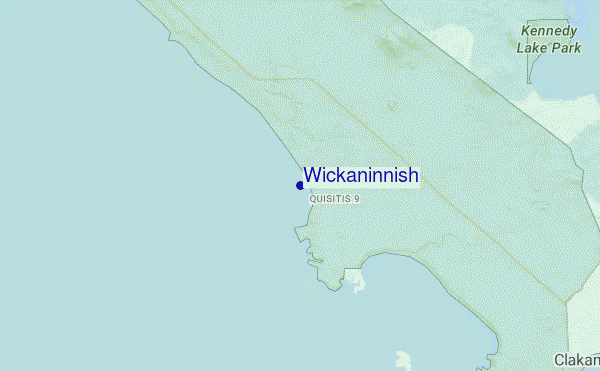 locatiekaart van Wickaninnish