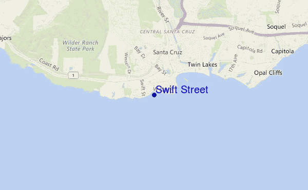 locatiekaart van Swift Street