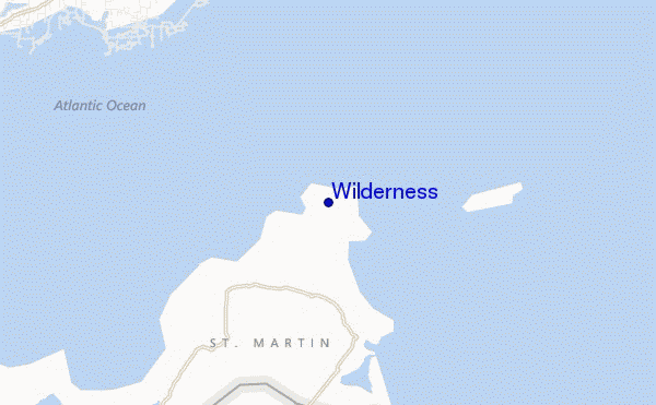 locatiekaart van Wilderness