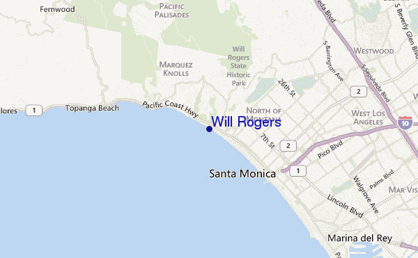 locatiekaart van Will Rogers