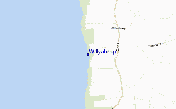 locatiekaart van Willyabrup