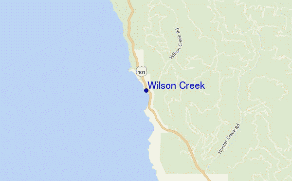 locatiekaart van Wilson Creek