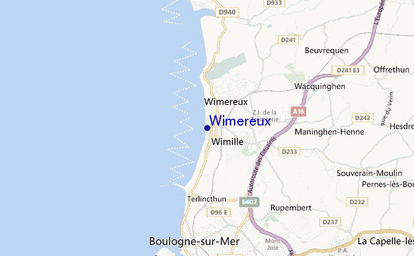 locatiekaart van Wimereux