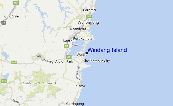 Windang Island Location Map