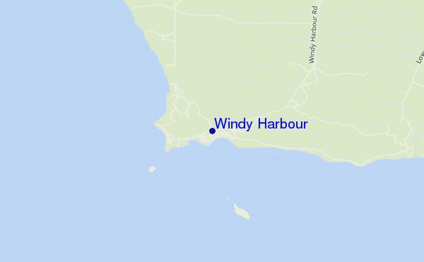 locatiekaart van Windy Harbour