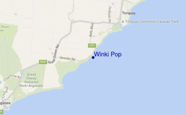 locatiekaart van Winki Pop