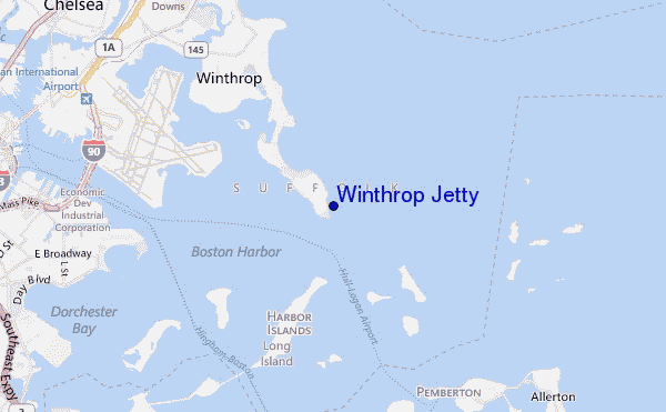 locatiekaart van Winthrop Jetty