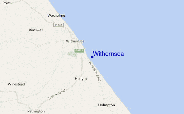 locatiekaart van Withernsea