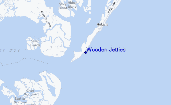 locatiekaart van Wooden Jetties
