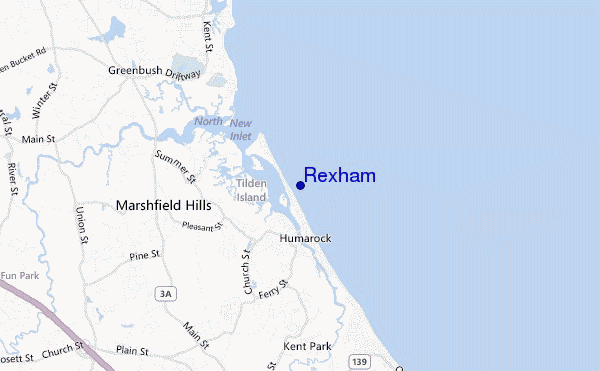 locatiekaart van Rexham