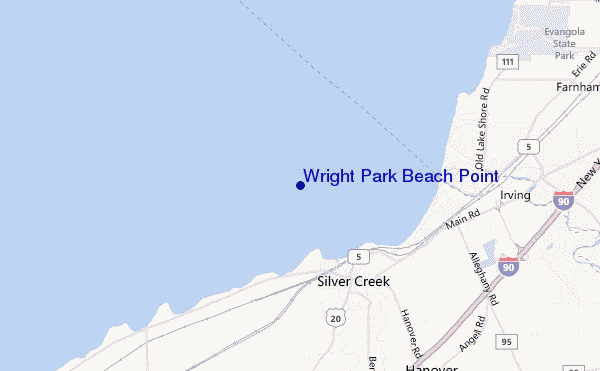 locatiekaart van Wright Park Beach Point