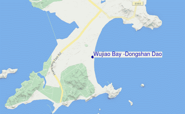 locatiekaart van Wujiao Bay (Dongshan Dao)