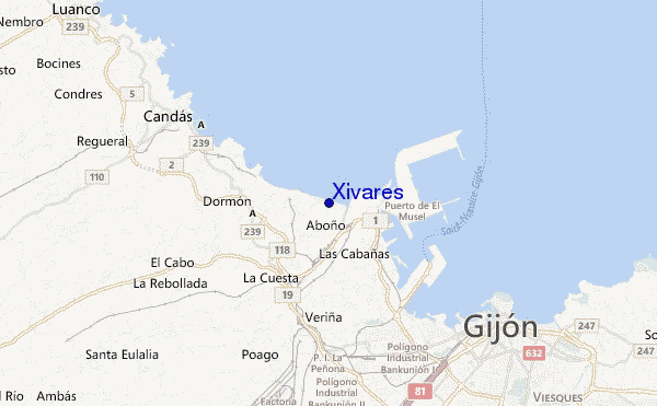 locatiekaart van Xivares