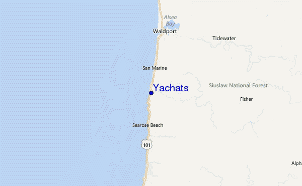 Yachats Location Map