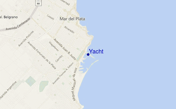 locatiekaart van Yacht