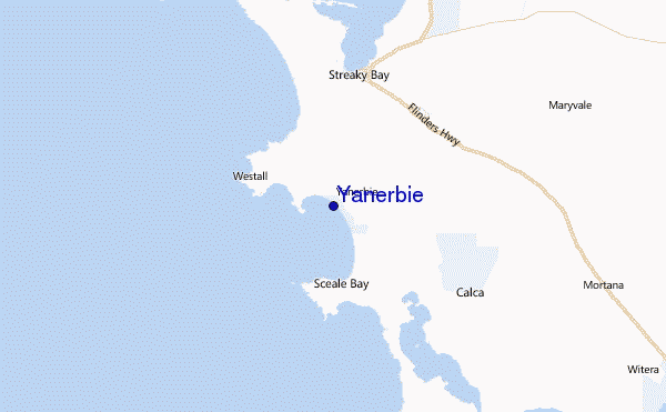 Yanerbie Location Map