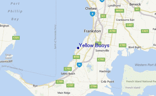 Yellow Buoys Location Map
