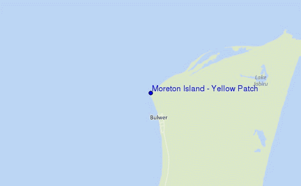locatiekaart van Moreton Island - Yellow Patch