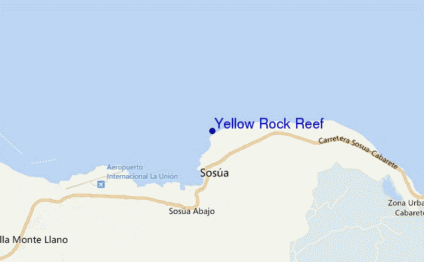 locatiekaart van Yellow Rock Reef