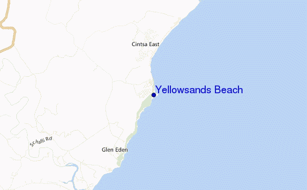 locatiekaart van Yellowsands Beach