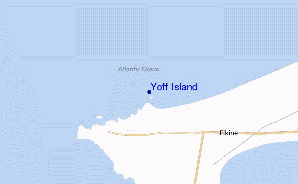 locatiekaart van Yoff Island