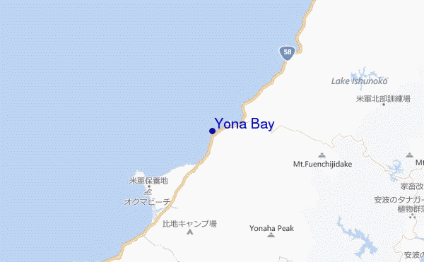 locatiekaart van Yona Bay