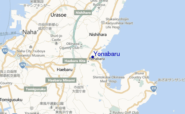 locatiekaart van Yonabaru