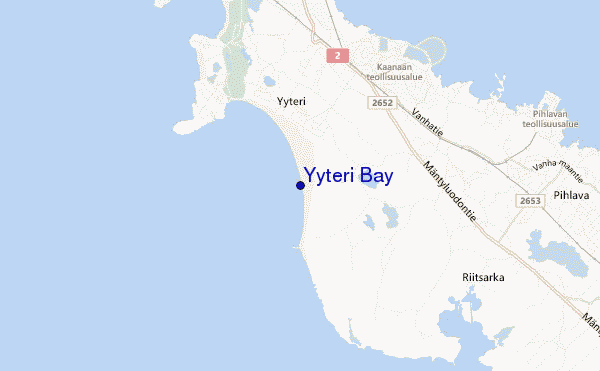 locatiekaart van Yyteri Bay