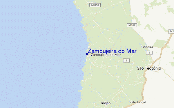 locatiekaart van Zambujeira do Mar