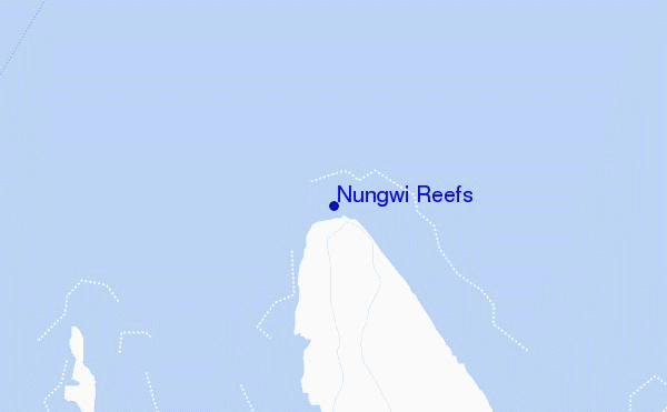 locatiekaart van Nungwi Reefs