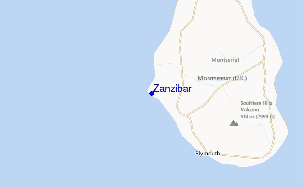 locatiekaart van Zanzibar