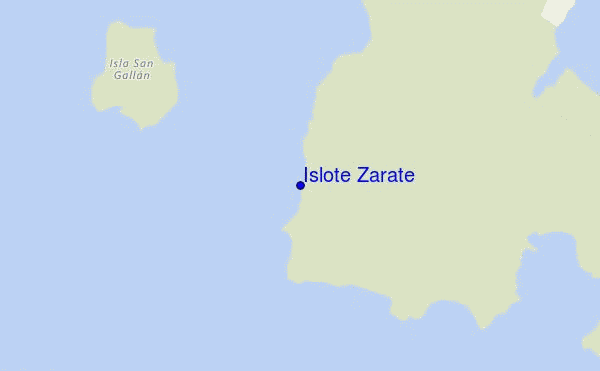 locatiekaart van Islote Zarate