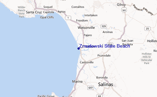 Zmudowski State Beach Location Map